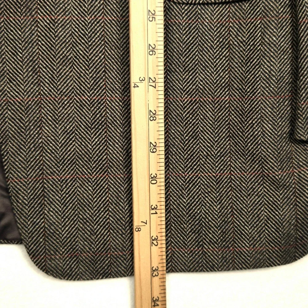 Canali Loro Piana Cashmere Wool Herringbone Sport Coat Mens 42L Brown Blazer